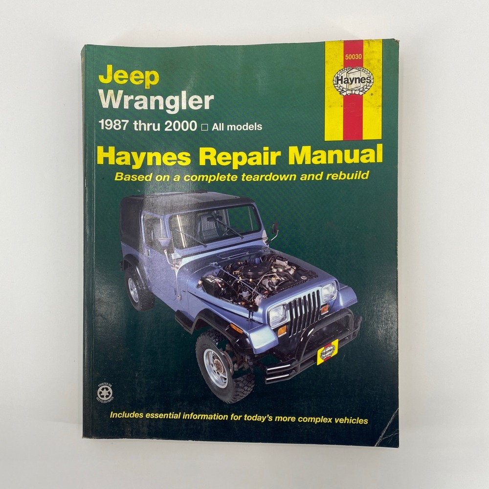 Haynes Jeep Wrangler Repair Manual 1987-2000 All Models 50030 DIY Service Guide